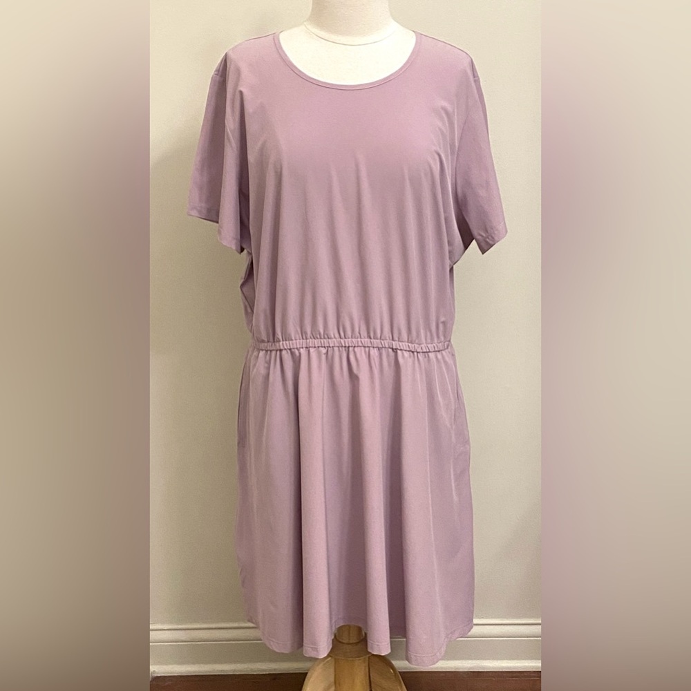 Duluth Trading Co Flexcellence Lilac Purple SZ 1X Minimalist Sporty Chic Dress